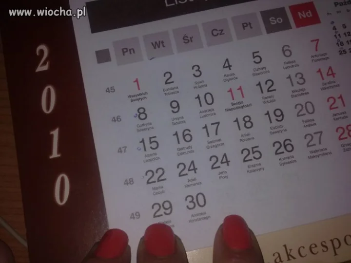Przed wysłaniem kalendarza do druku...