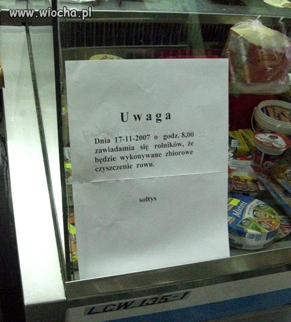 Sołtys zawiadamia 