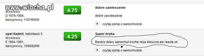 Opinia o samochodzie ...