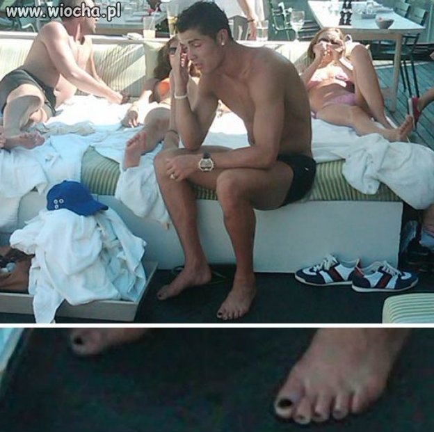 Cristiano Ronaldo z pomalowanymi paznokciami