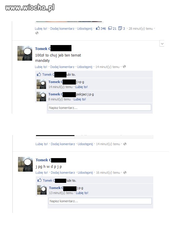 Polubić i skomentować swój własny status...