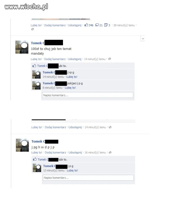 Polubić i skomentować swój własny status...