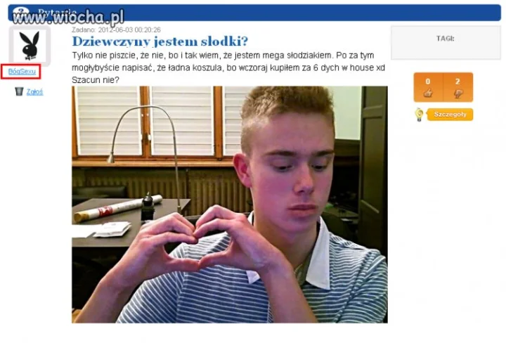 Haha dzióbek, serduszko, opis i ten nick