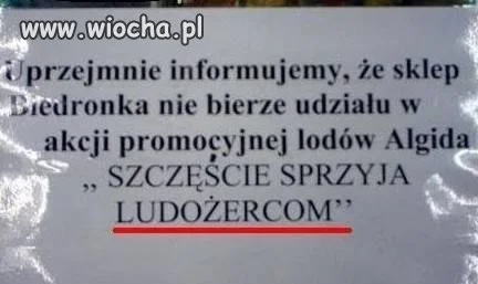 Biedronka nie chce brać udziału... 