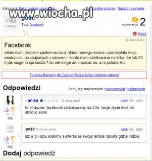 Świat bez facebooka