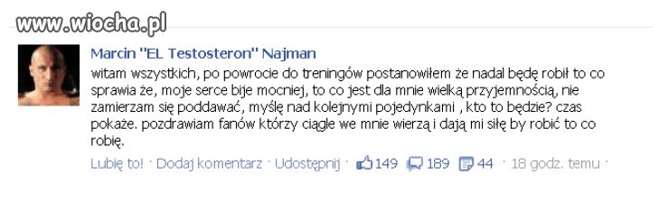 Trzeba mieć nie po kolei ...