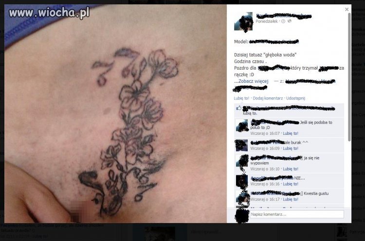 Tatuaż w obciachowym miejscu