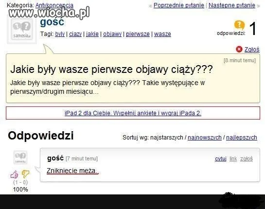 Ciekawe objawy