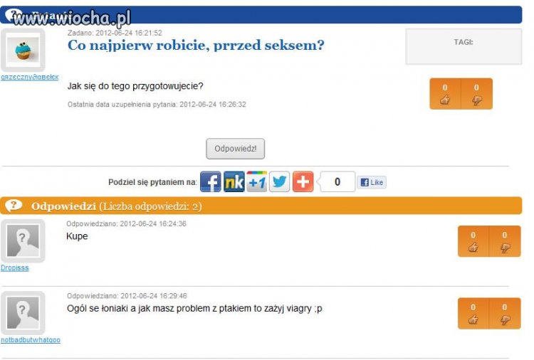 Co robicie przed seksem