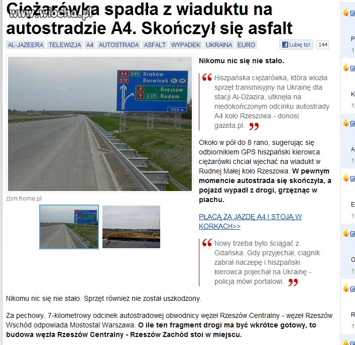 Nasze wspaniałe autostrady...