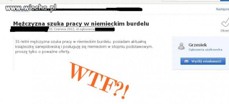 Szukam pracy!!! he he he!!!