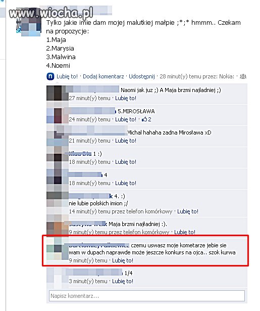 "konkurs" na imię dla córki..dziewczyna 16 lat..