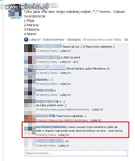 "konkurs" na imię dla córki..dziewczyna 16 lat..