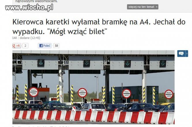 "Mógł wziąć bilet" 