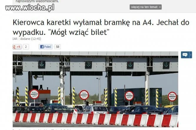 "Mógł wziąć bilet" 