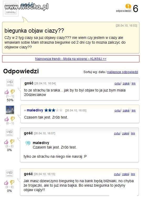 Biegunka-objaw ciąży???