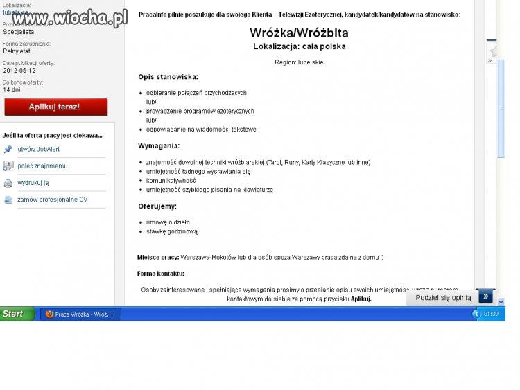 Teraz i Ty możesz dołaczyć do Wróżbity Macieja