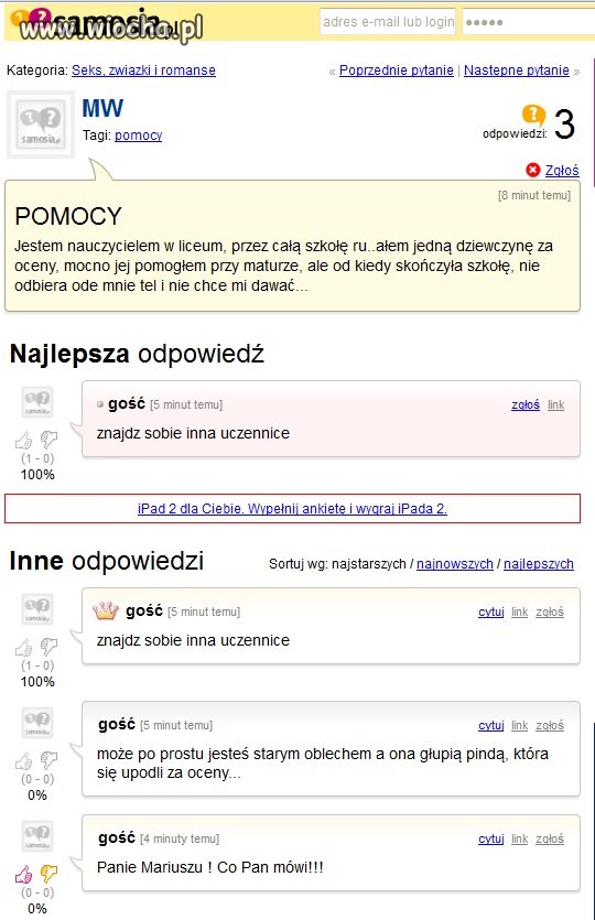 Dawać dupy za oceny...