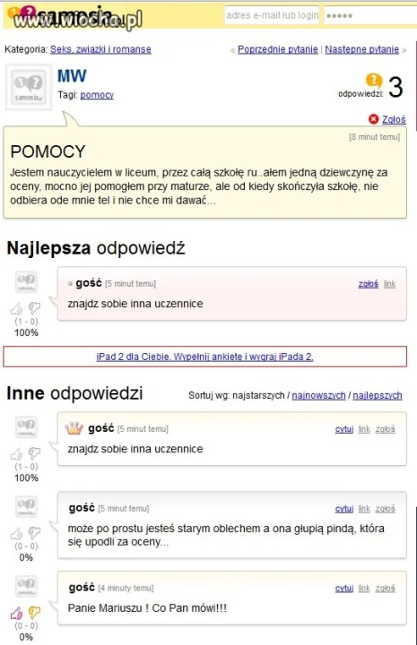 Dawać dupy za oceny...