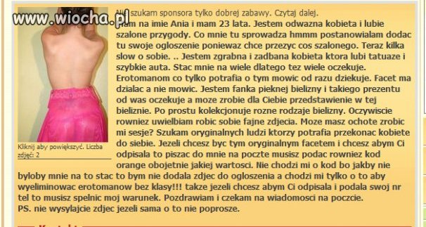 W ogóle jej nie zależy na doładowaniu.