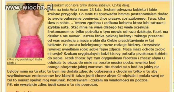 W ogóle jej nie zależy na doładowaniu.