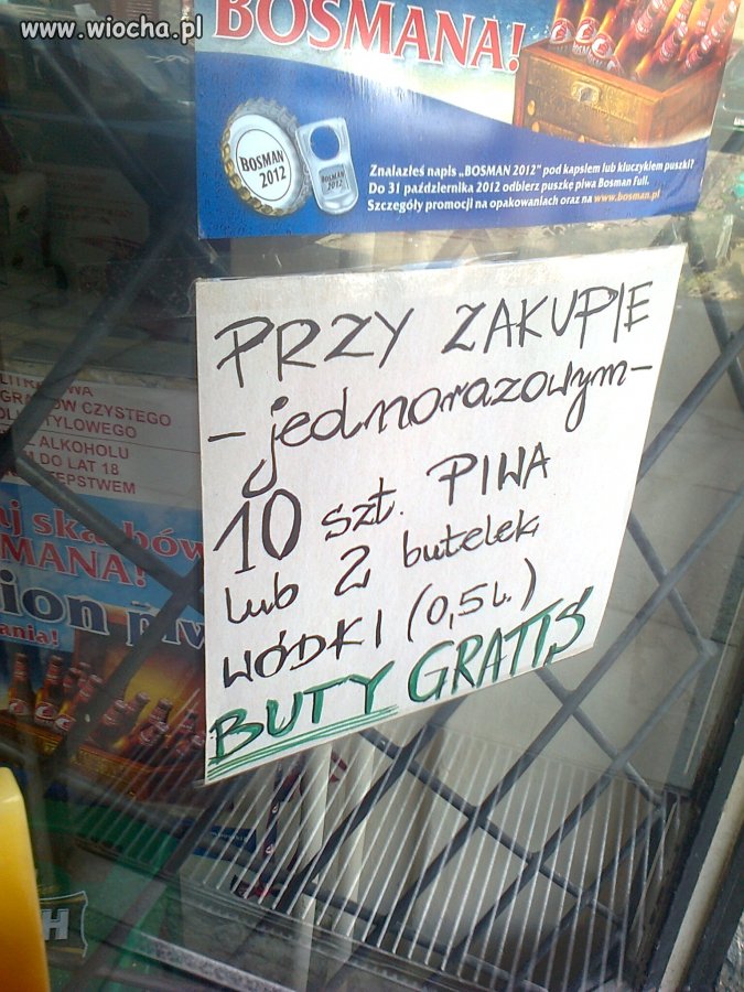 PIWO W BRZUCH, BUTY NA NOGI, WÓDKA W KIESZEŃ