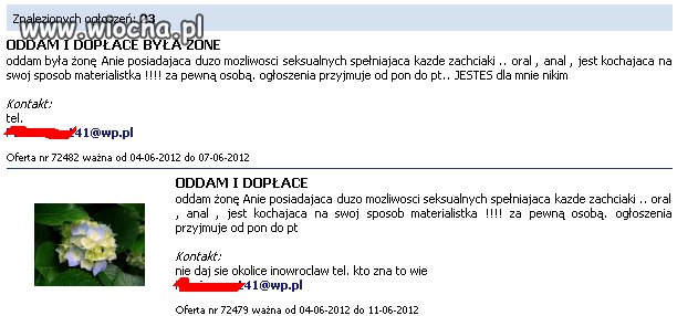Oddam byłą żonę...