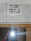 Prosimy nie myć obuwia w zlewach
