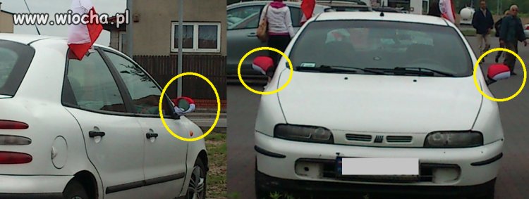Bo nie było oznaczeń "prawe lusterko" 