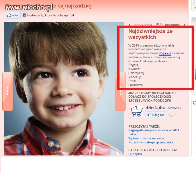 Najdziwniejsze imiona nadawne dzieciom
