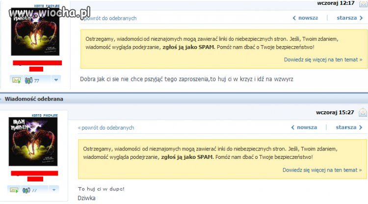 Jak nie chcesz przyjąć zaproszenia to ... 