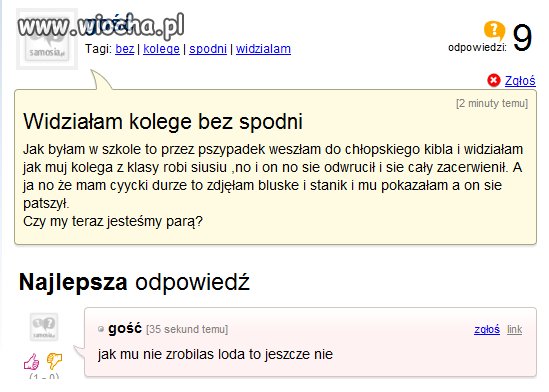Aaaa. Zobaczyłam go bez spodni! 