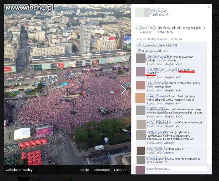 Wiocha na facebooku...