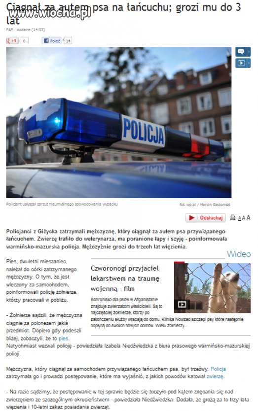 "Ludzie są gorsi od najokrutniejszych zwierząt."