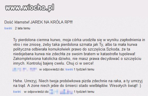 Kilka komentarzy spod filmiku o in vitro.