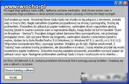 A takie "dokładne" opisanie problemu .