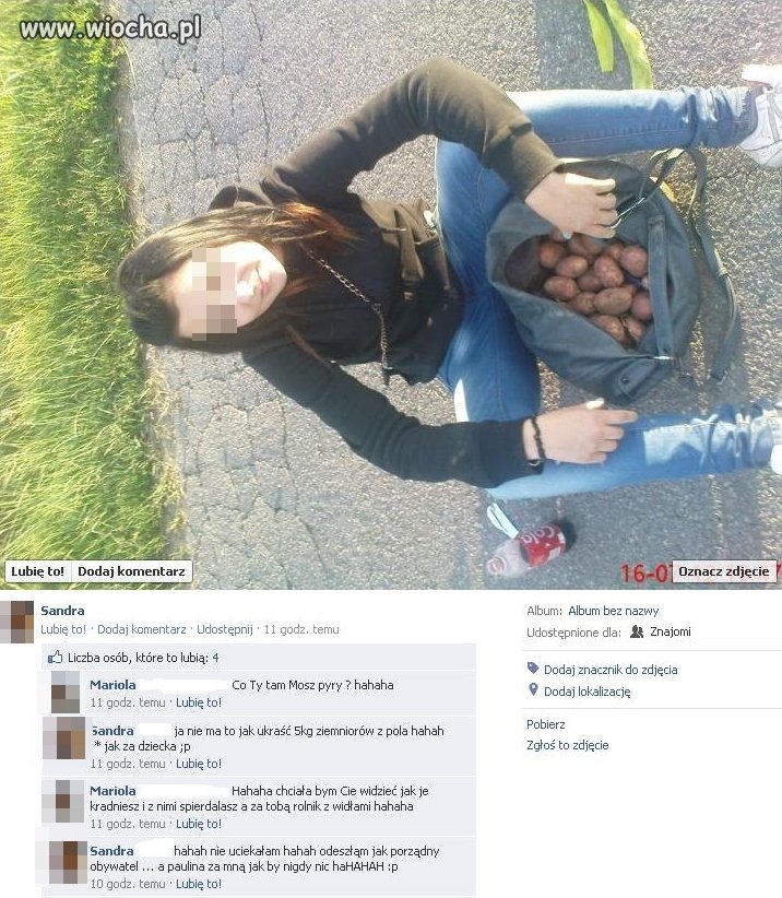 Ukradła ziemniaki