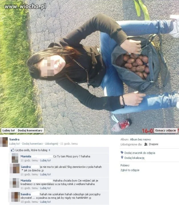 Ukradła ziemniaki