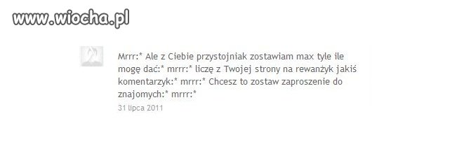 Ja myślę mrrr że jesteś mrrr trochę mrrr
