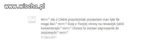 Ja myślę mrrr że jesteś mrrr trochę mrrr