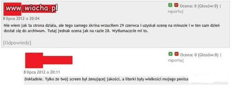 Zażalenie użytkownika czemu mój absurd znalazł...