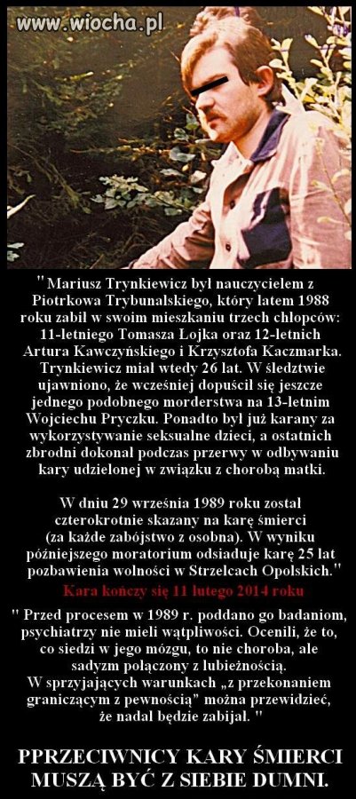Niedługo na wolności.