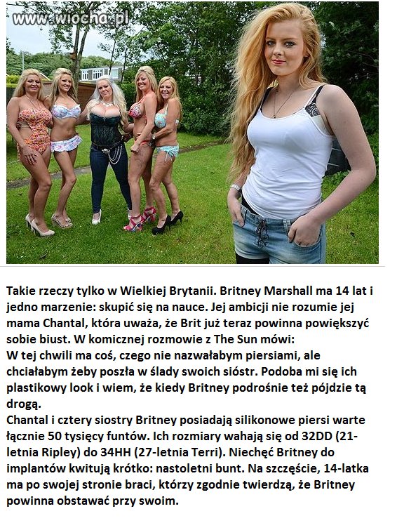 Matka namawia 14-latkę na silikonowe piersi...