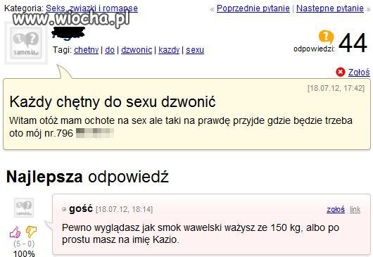 Nie ma to jak szczera odpowiedź