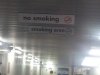 No smoking, smoking area