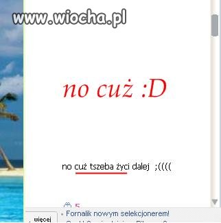"No cuż"