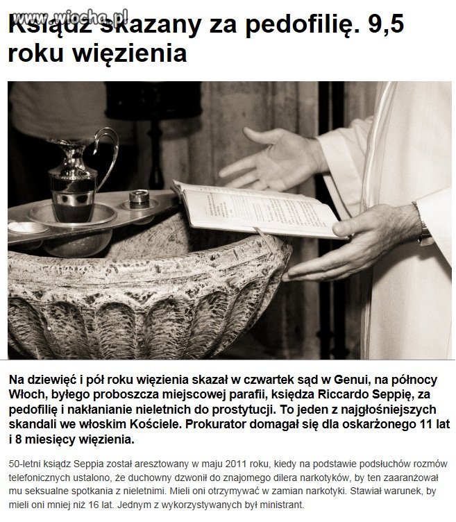Sex, narkotyki, nieletni- wizerunek kościoła w XXI w