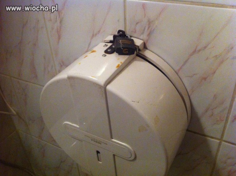 Ochrona przed kradzieżą papieru toaletowego.