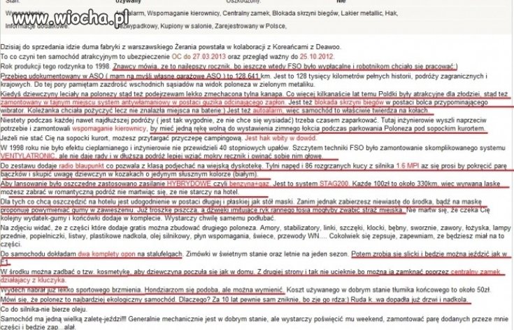 Ten to potrafi zareklamować swoją furę
