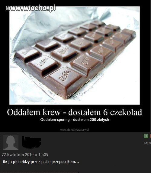 Co można zrobić za czekoladę